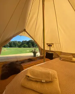 Walkmill Bell Tent view from the inside